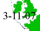Satellite tracker dated 3rd November 2007