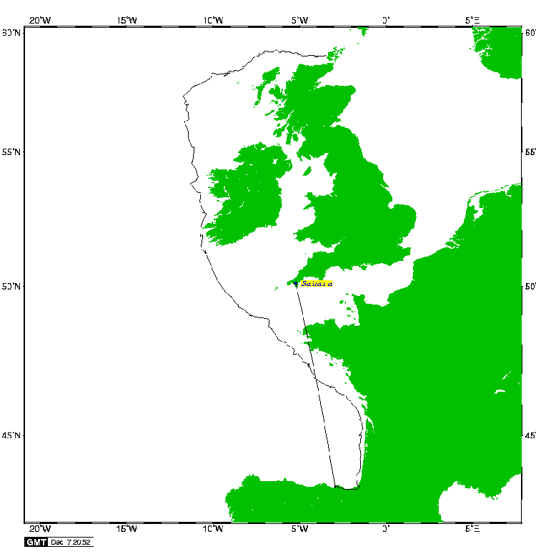 Satellite tracking of Sahara - 7th December 2007