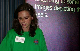 Rebecca giving her presentation.  Click on this photo to see a larger version >>>