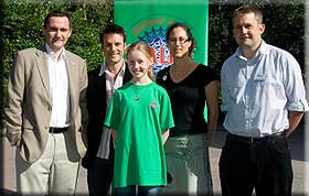 L-R Chris Stroud, Chief Executive WDCS; TV Wildlife Presenter Nick Baker; Molly Clayton; Shark Trust Director of Conservation Ali Hood; Marine Conservation Society Communications Director Richard Harrington.  Click on this photo to see a larger version >>>