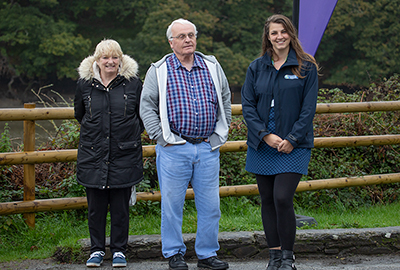 Linda and Paul Bennett with Jana, the Sanctuarys General Manager