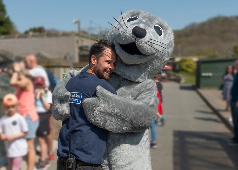 Elliott having a hug from Hope