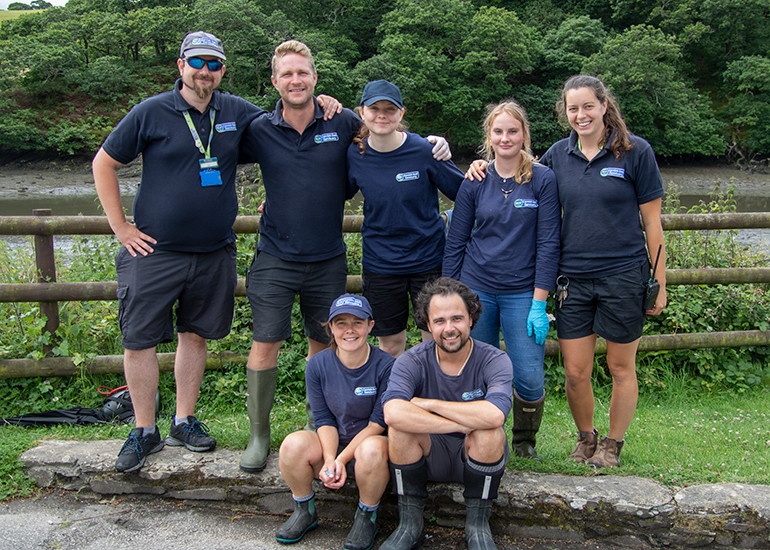 Asa, Ben, two volunteers, Megan, Marianne and Elliot