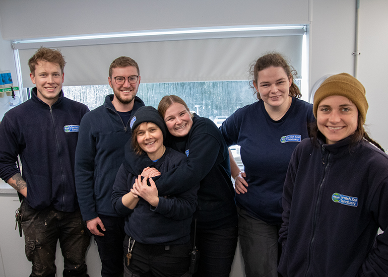 Some of the Animal Care Team in the hospital.