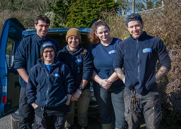 Some of the animal care team