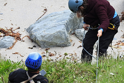 2 Abseiling down cliff - Photo by Kate Hockley CSGRT