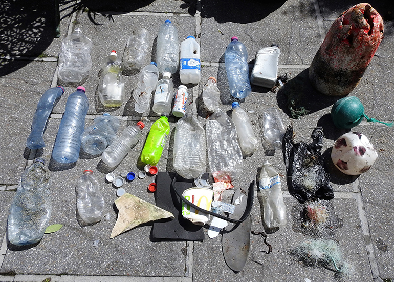 8 Some of the litter removed from the seal haul out - Photo by Sue Sayer - Cornwall Seal Group Research Trust