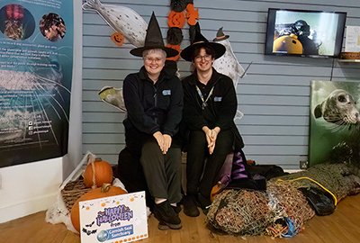Sam and Owen - front of house reception - Halloween