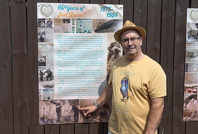 hil used to work at the Cornish Seal Sanctuary in the early 90s, points to himself in the photo