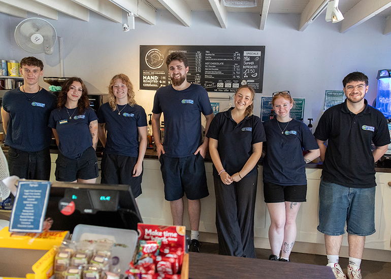 Some of the cafe staff