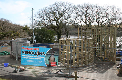 Construction of the penguin enclosure - photo taken on 27th February 2010