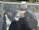 Pirate FM's girlband 'Eden' doing target training with the fur seals