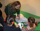 Rachael Vine demonstrates how to be a rescue volunteer