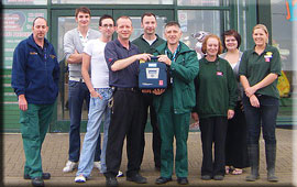 This photo was taken after our defib training session in October 2008