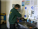 Joseph preparing the food for the Otters