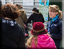 Lucy, a member of the entertainments team