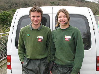 Dan and Amy, two of  Animal Care Team
