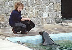 Leah, a volunteer